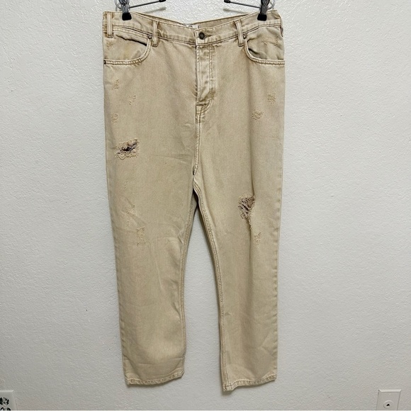 New Free People We the free Wren Boyfriend Jeans khaki size 29 - Picture 6 of 15